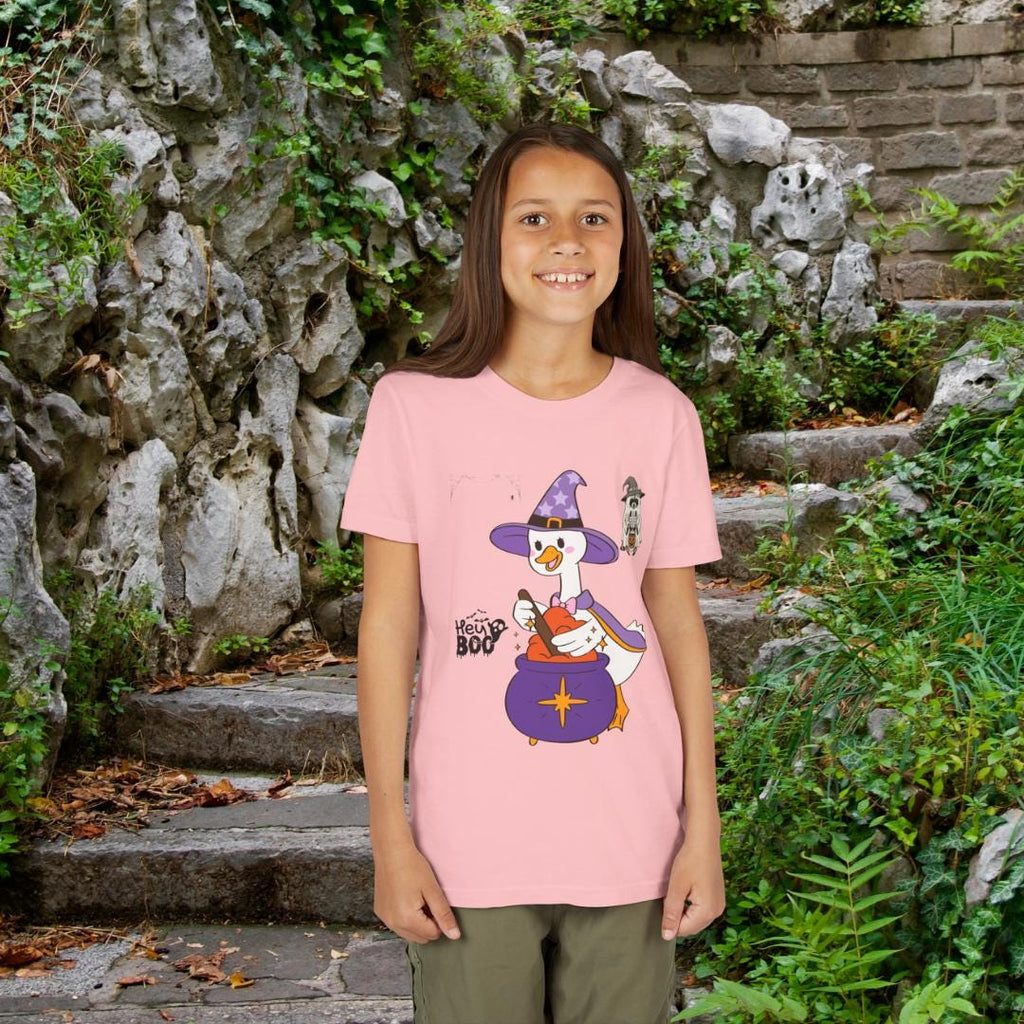Halloween Goose Youth Tee: Spooky Trick-or-Treat Kids Shirt