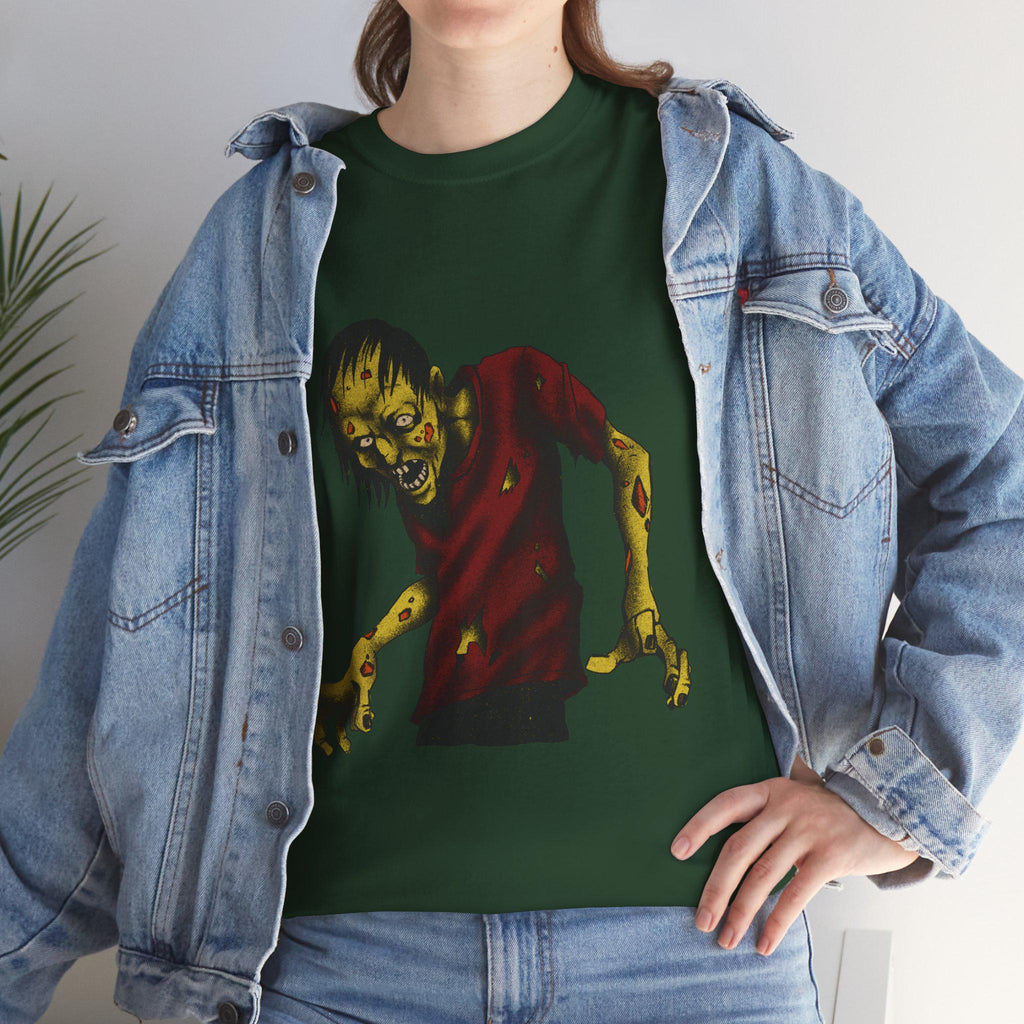 Zombie Halloween Unisex Tee: Spooky Graphic Print, Couples