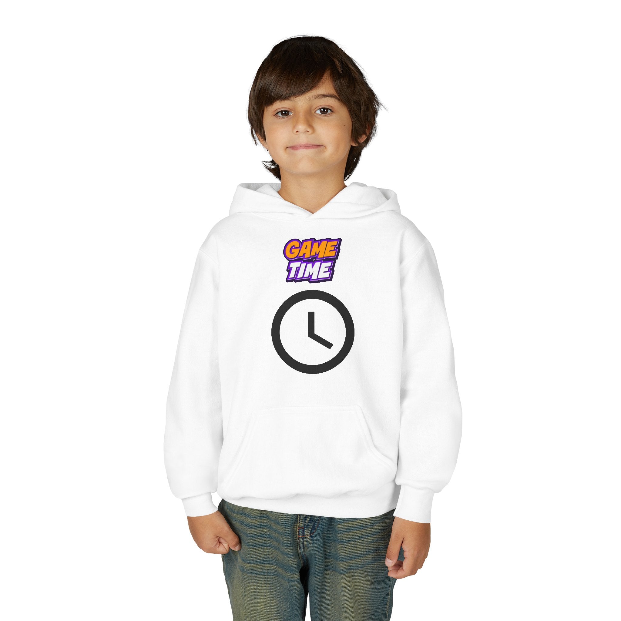 Kid's Game Time Hoodie with Cat Hero Design