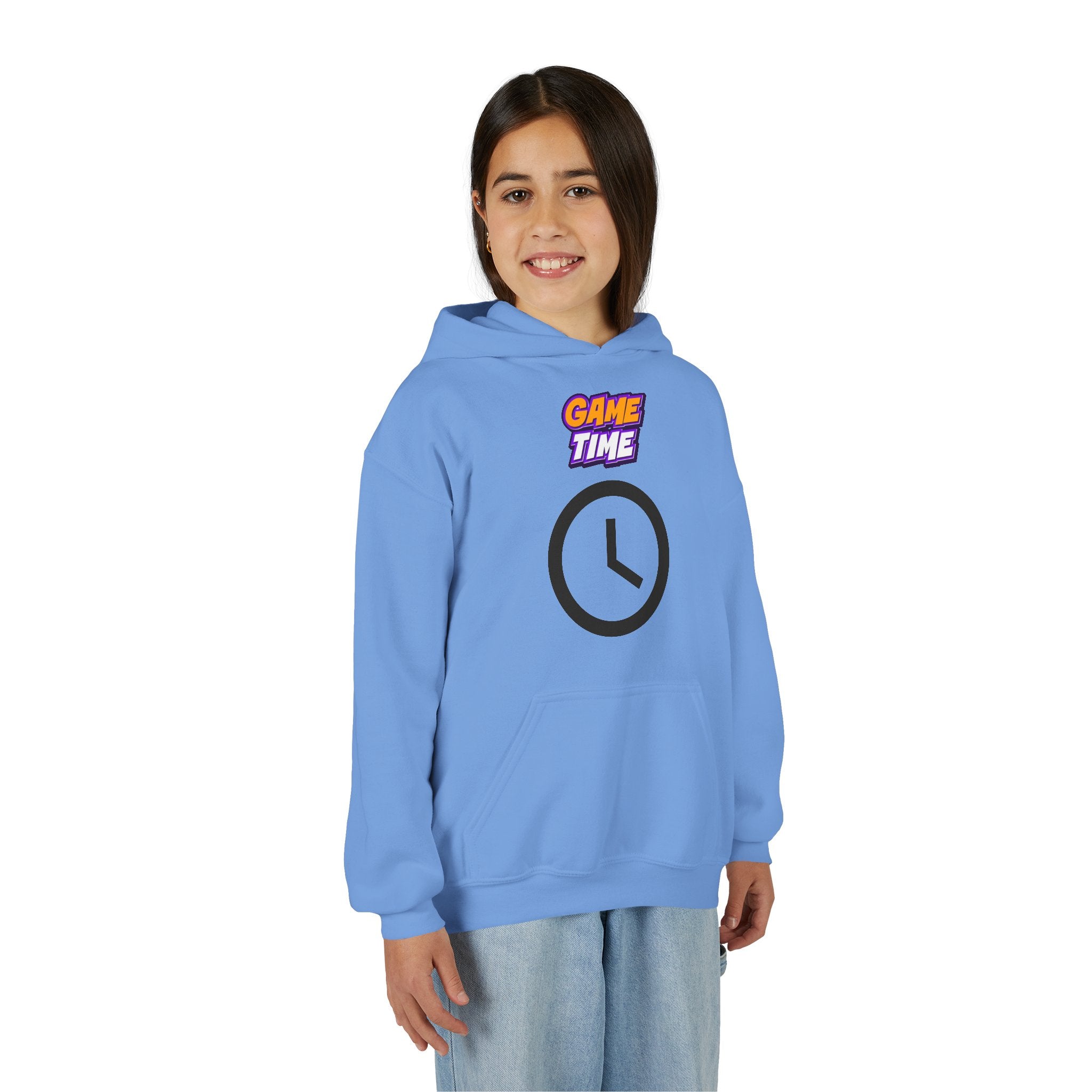Kid's Game Time Hoodie with Cat Hero Design