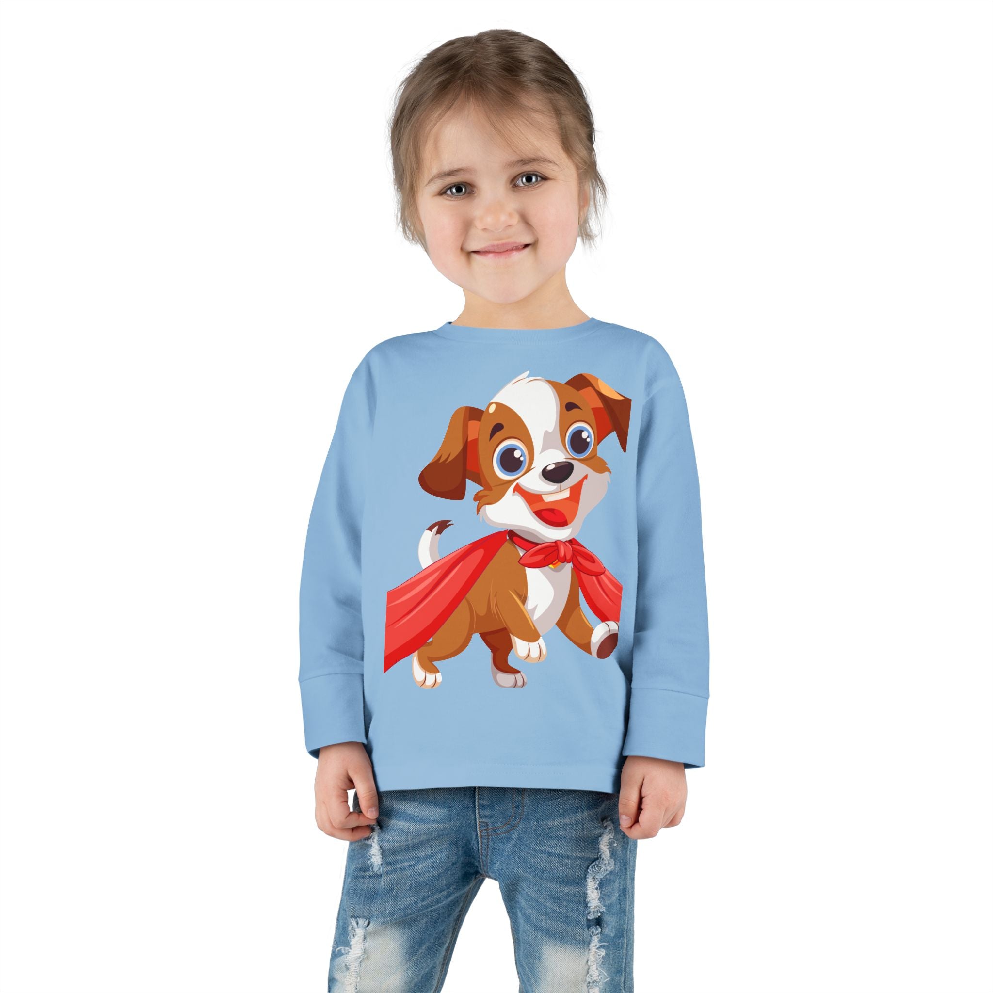 Super Cute Puppy Hero Toddler Long Sleeve Tee