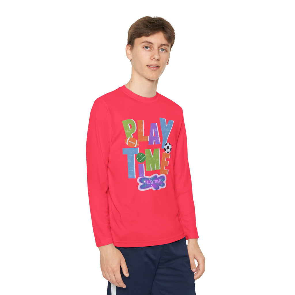 Playtime Youth Long Sleeve Tee - Fun Sports Design