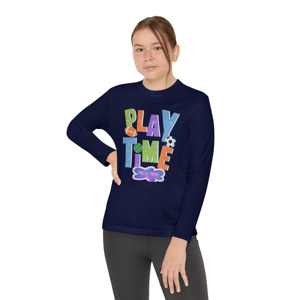 Playtime Youth Long Sleeve Tee - Fun Sports Design