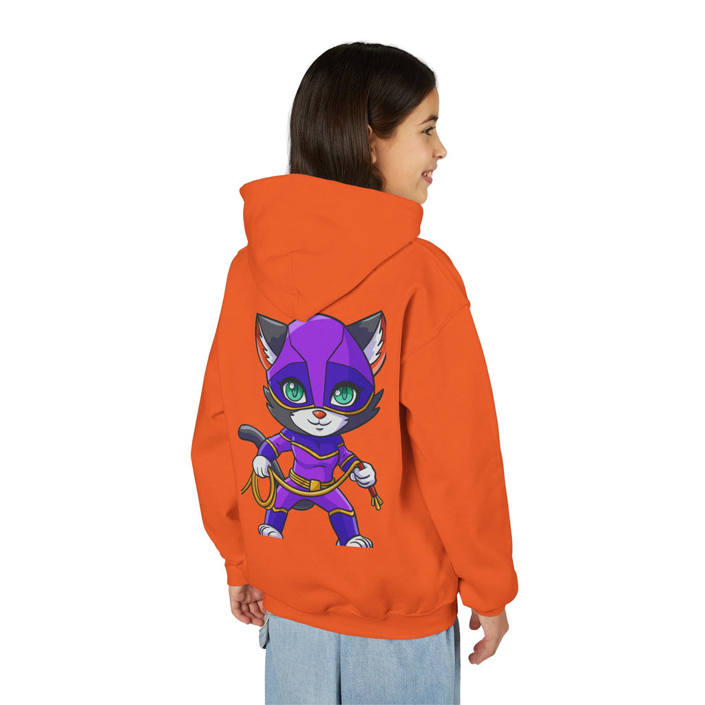 Kid's Game Time Hoodie with Cat Hero Design
