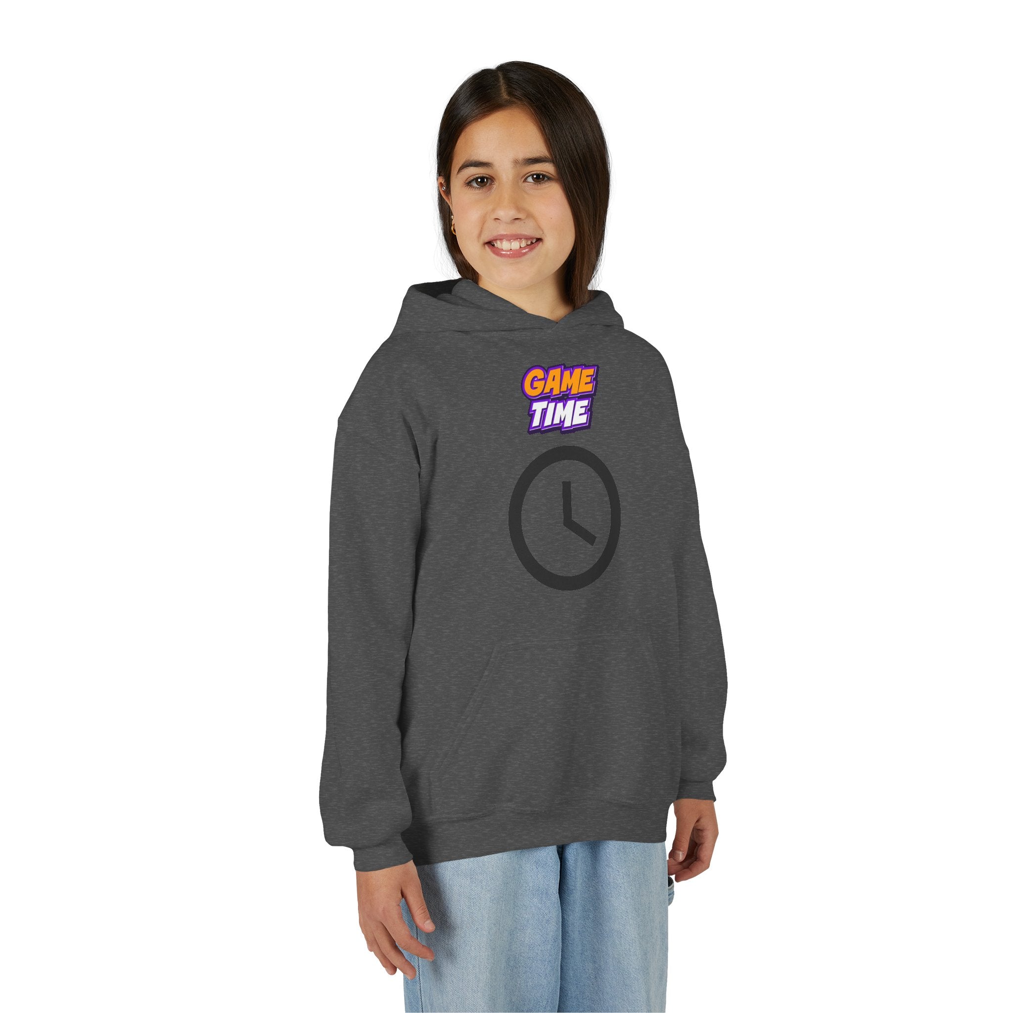 Kid's Game Time Hoodie with Cat Hero Design