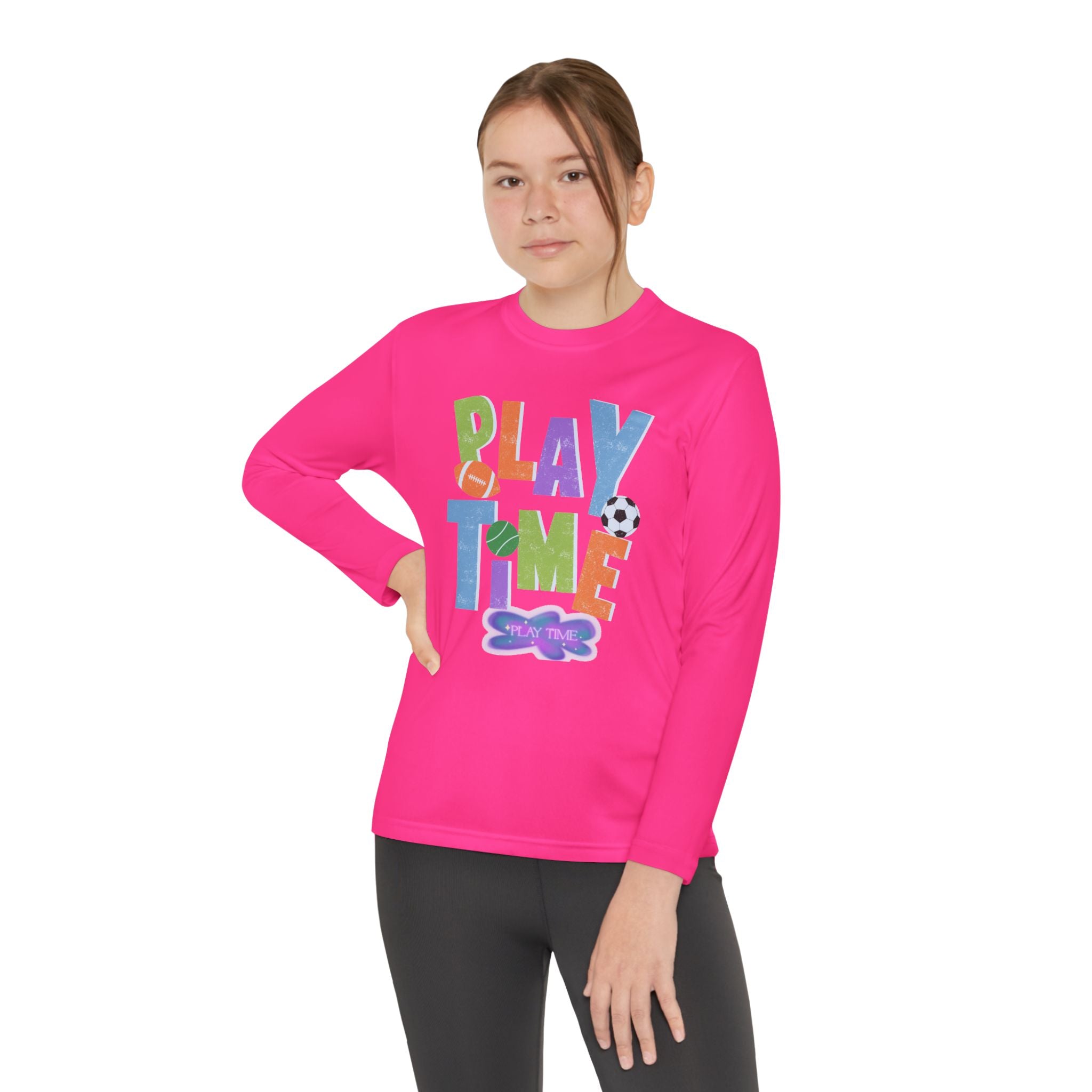 Playtime Youth Long Sleeve Tee - Fun Sports Design