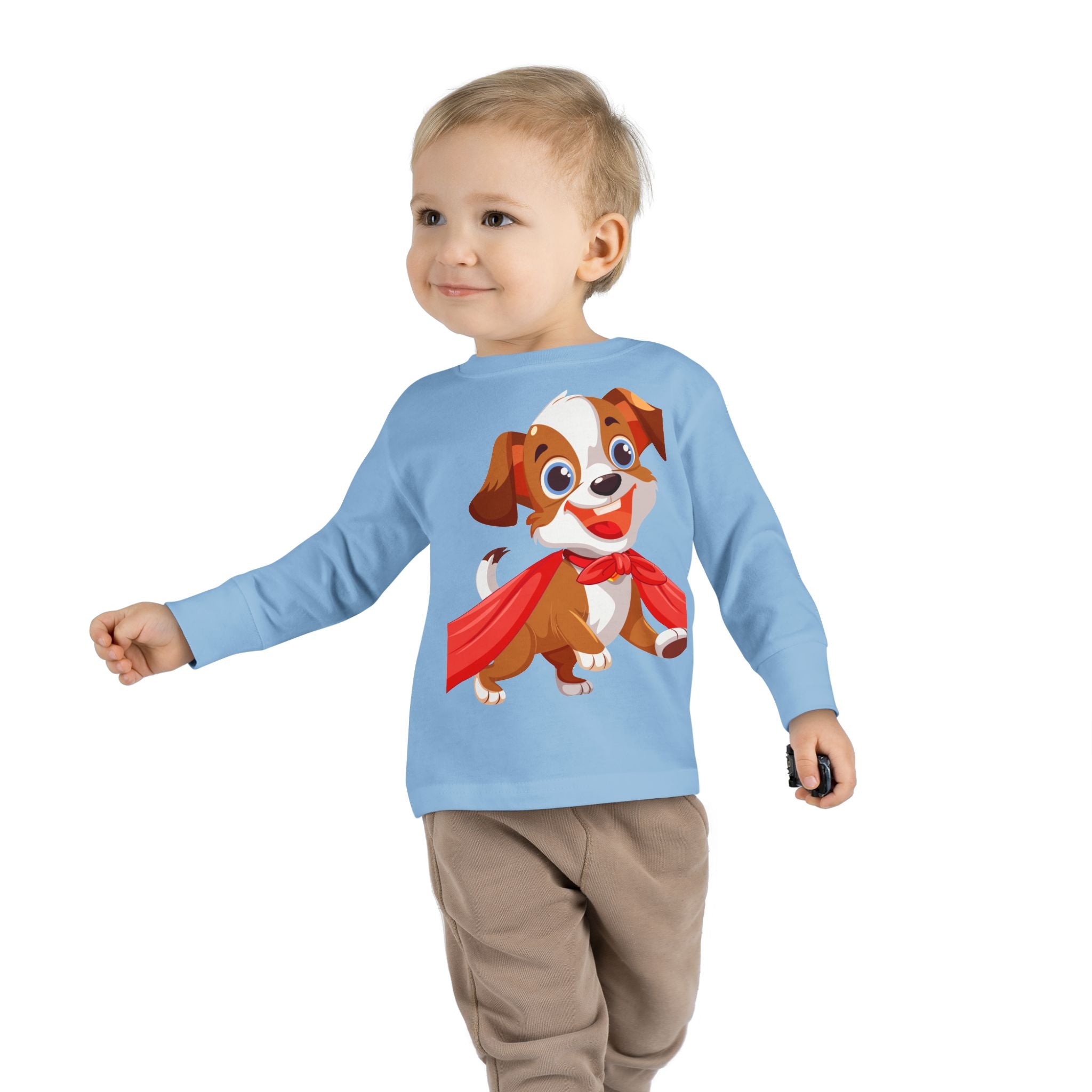 Super Cute Puppy Hero Toddler Long Sleeve Tee