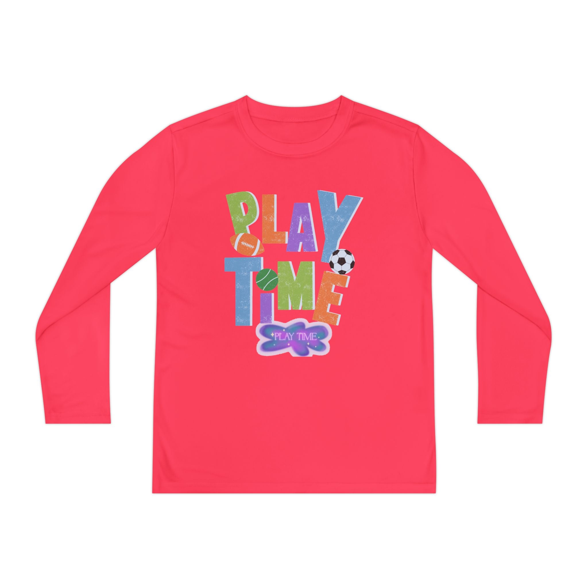 Playtime Youth Long Sleeve Tee - Fun Sports Design
