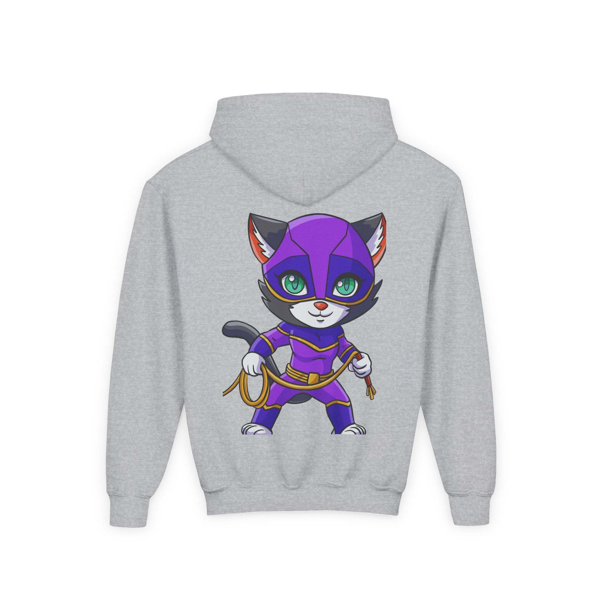 Kid's Game Time Hoodie with Cat Hero Design