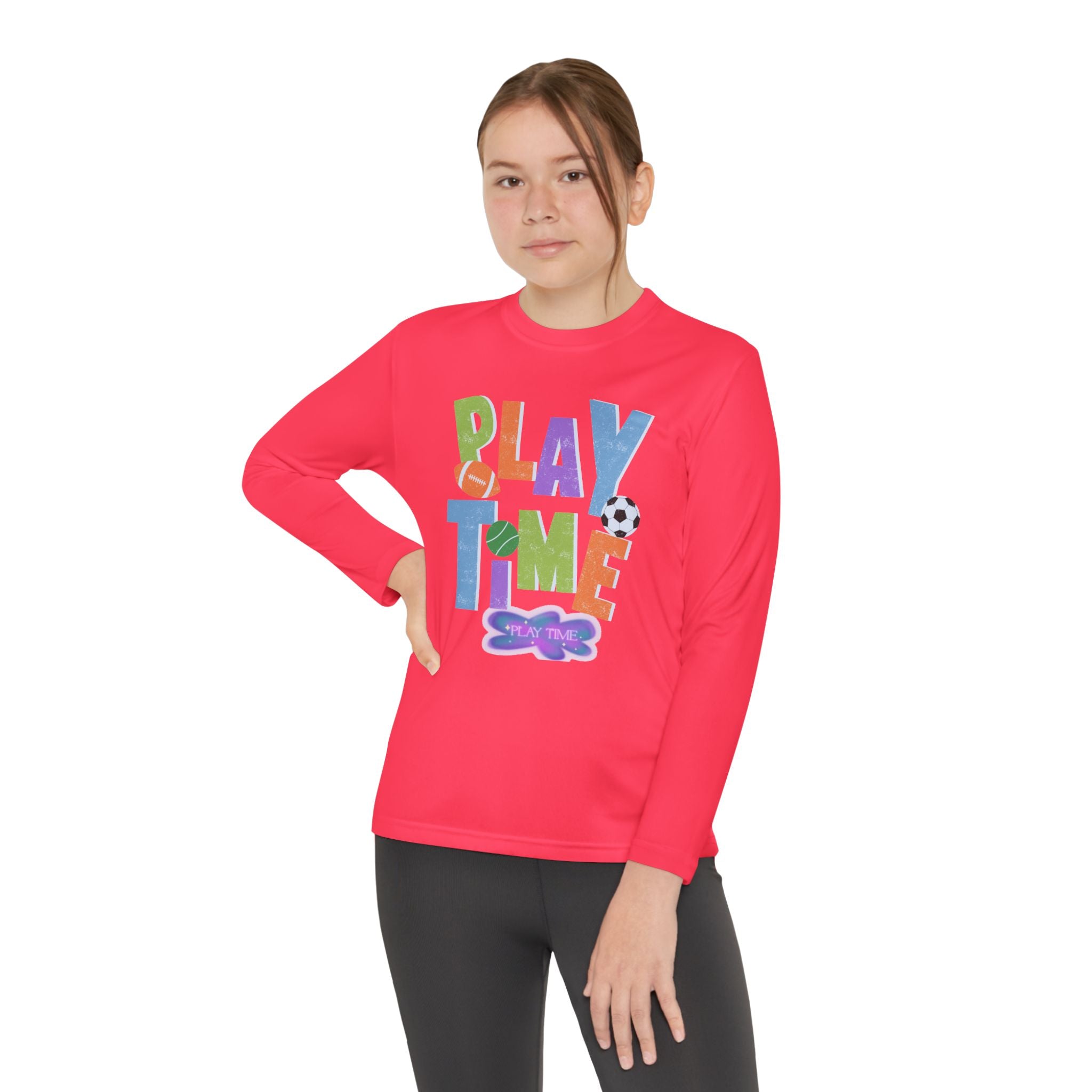 Playtime Youth Long Sleeve Tee - Fun Sports Design