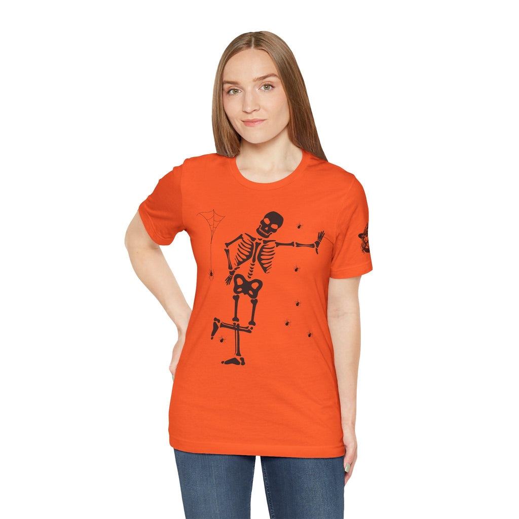 Skeleton Graphic Tee: Spooky Halloween Vibes - Unisex Cotton T-Shirt