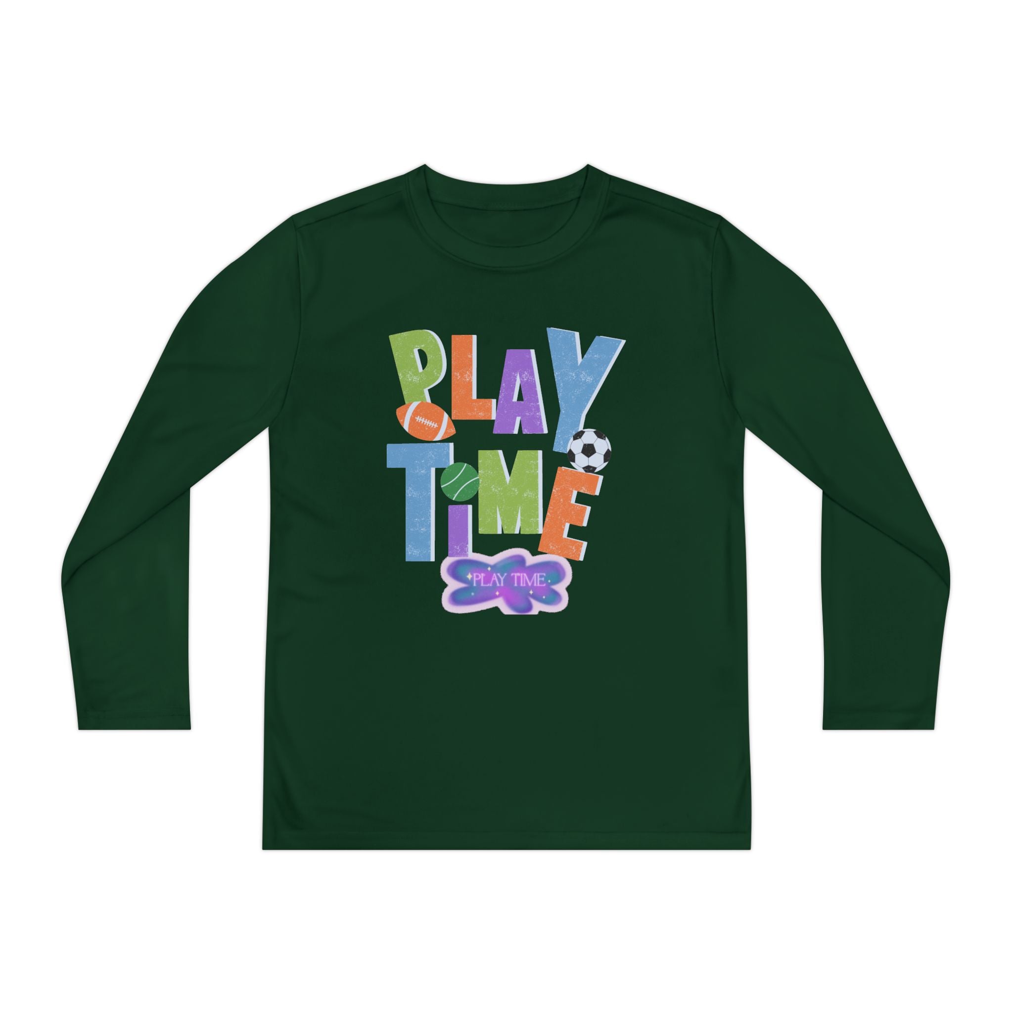 Playtime Youth Long Sleeve Tee - Fun Sports Design