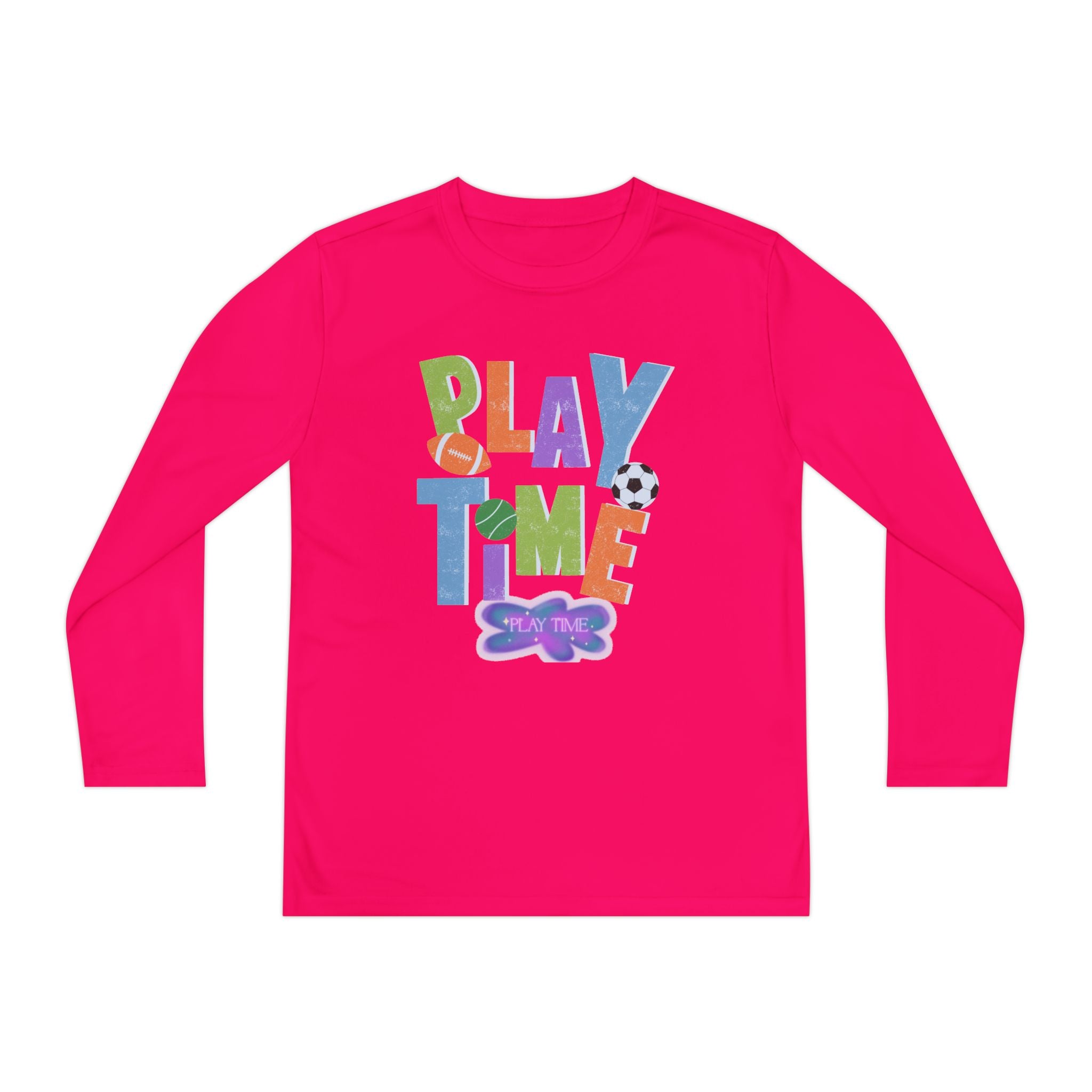 Playtime Youth Long Sleeve Tee - Fun Sports Design