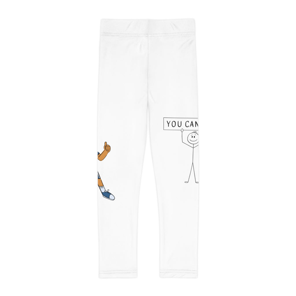 Motivational Kids Leggings with Fun Basketball Designs