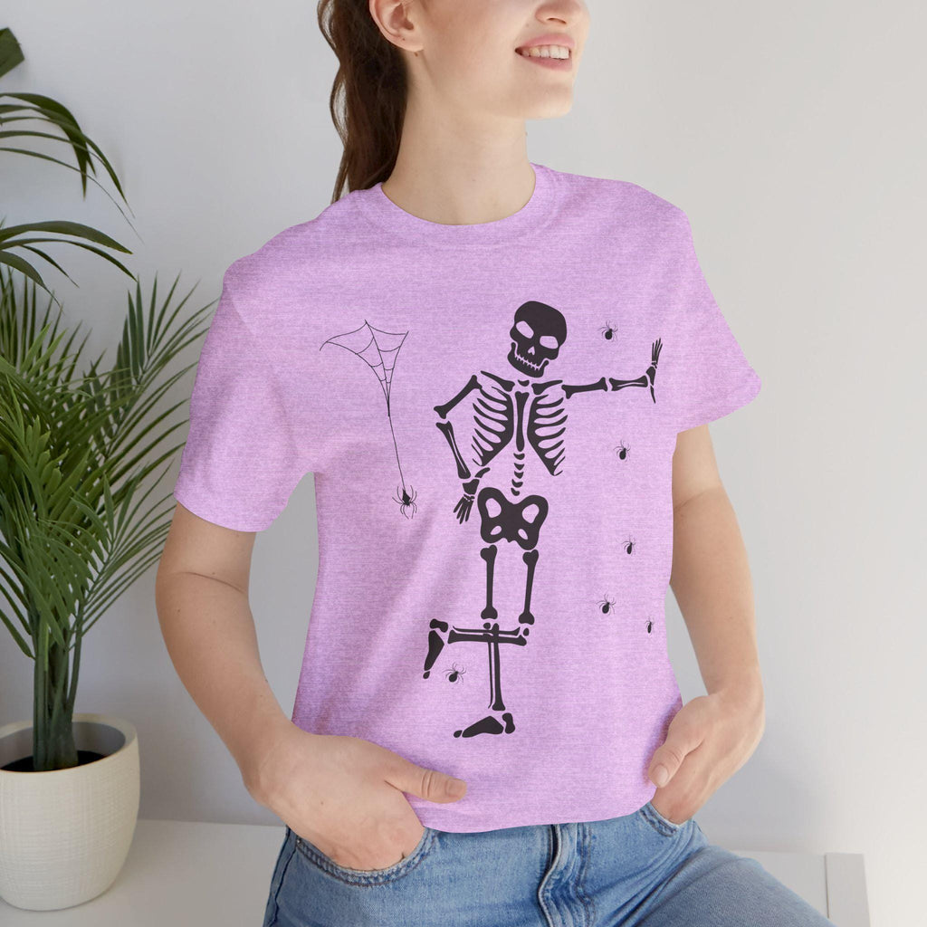 Skeleton Graphic Tee: Spooky Halloween Vibes - Unisex Cotton T-Shirt
