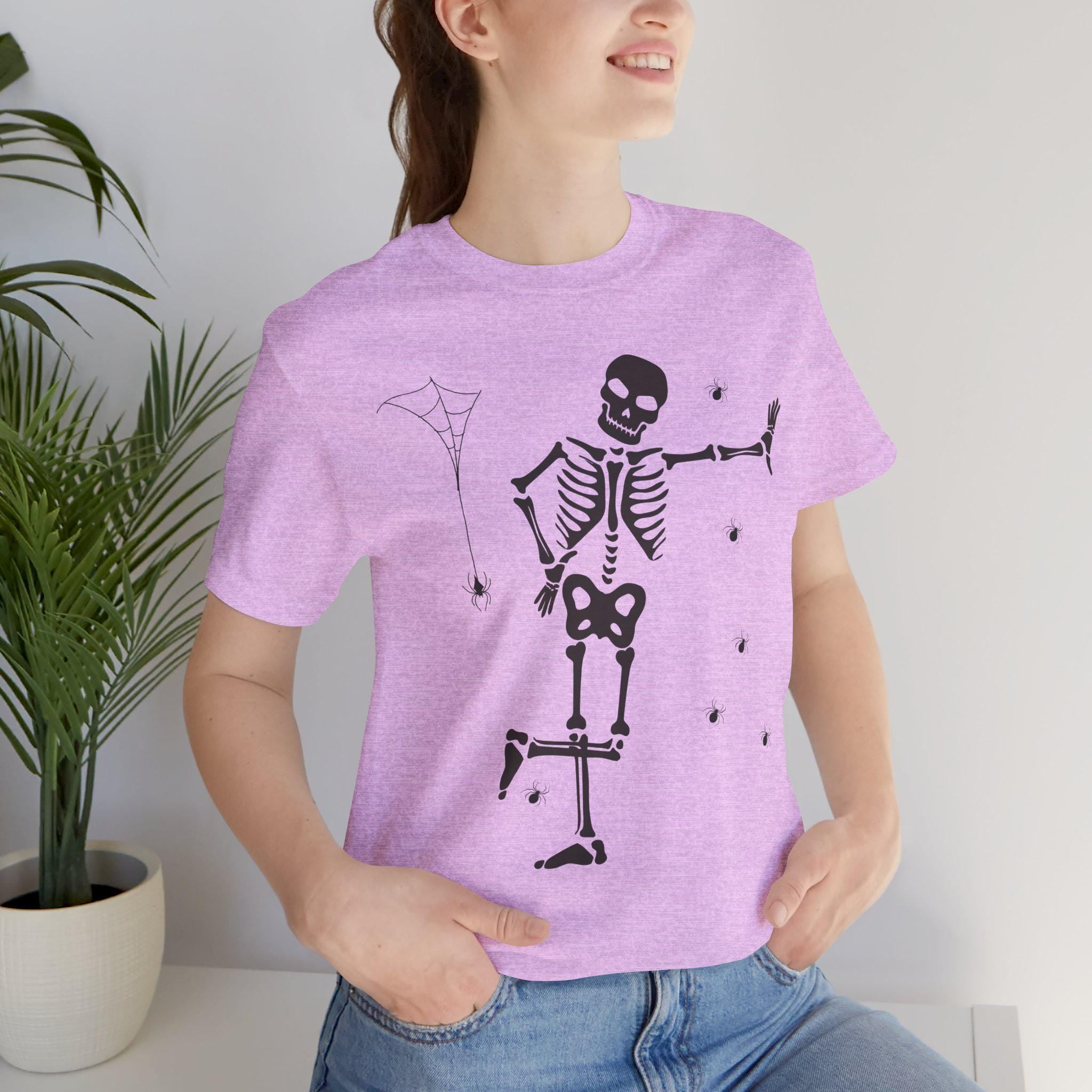 Skeleton Graphic Tee: Spooky Halloween Vibes - Unisex Cotton T-Shirt