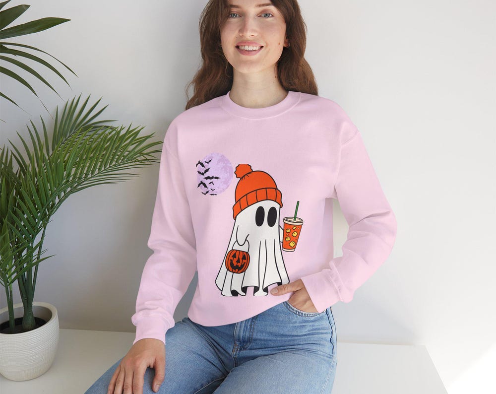 Cute Ghost Halloween Sweatshirt
