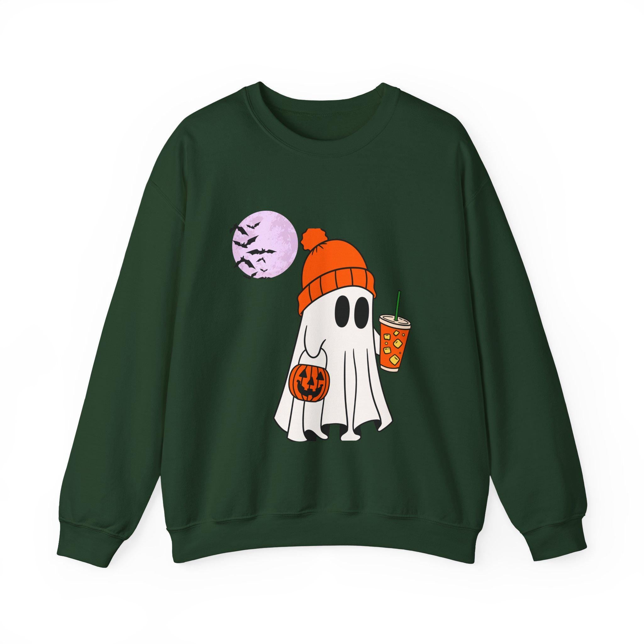 Cute Ghost Halloween Sweatshirt, Unisex Crewneck, Cozy Fall Fashion, Halloween Gift, Casual Sweater, Spooky Season Essentials