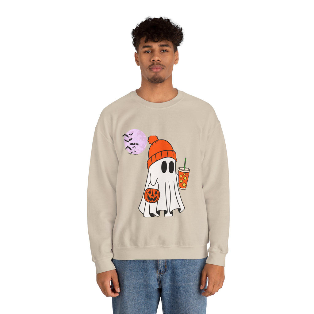Cute Ghost Halloween Sweatshirt, Unisex Crewneck, Cozy Fall Fashion, Halloween Gift, Casual Sweater, Spooky Season Essentials