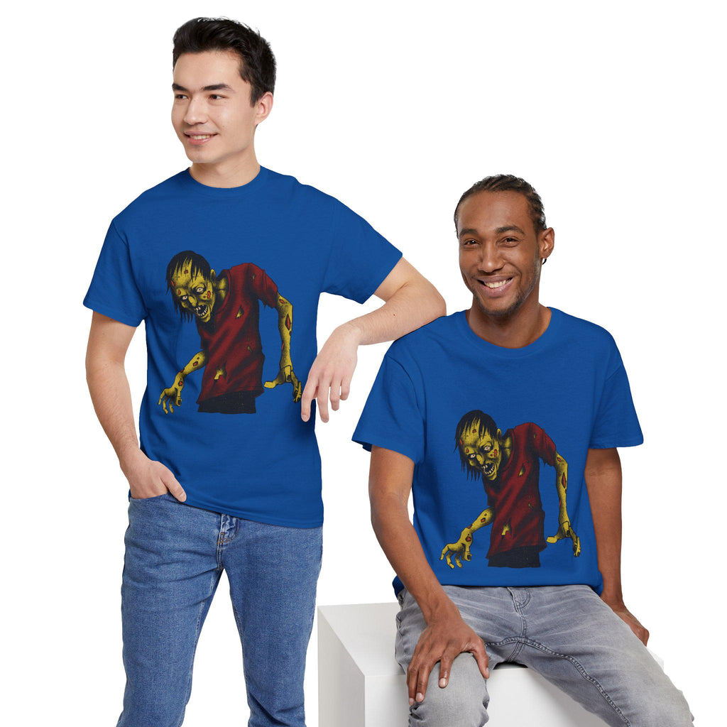 Zombie Halloween Unisex Tee: Spooky Graphic Print, Couples